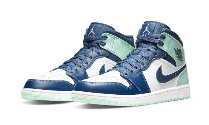 Air Jordan 1 Mid Mystic Navy Mint Foam - MAILLOT DE FOOT PRO