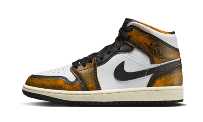 Air Jordan 1 Mid SE Orange Wear-Away - MAILLOT DE FOOT PRO