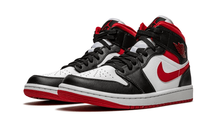 Air Jordan 1 Mid Gym Red Black White - MAILLOT DE FOOT PRO