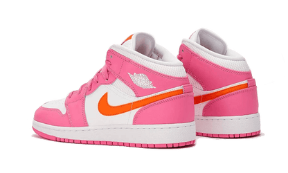 Air Jordan 1 Mid Pinksicle Safety Orange - MAILLOT DE FOOT PRO